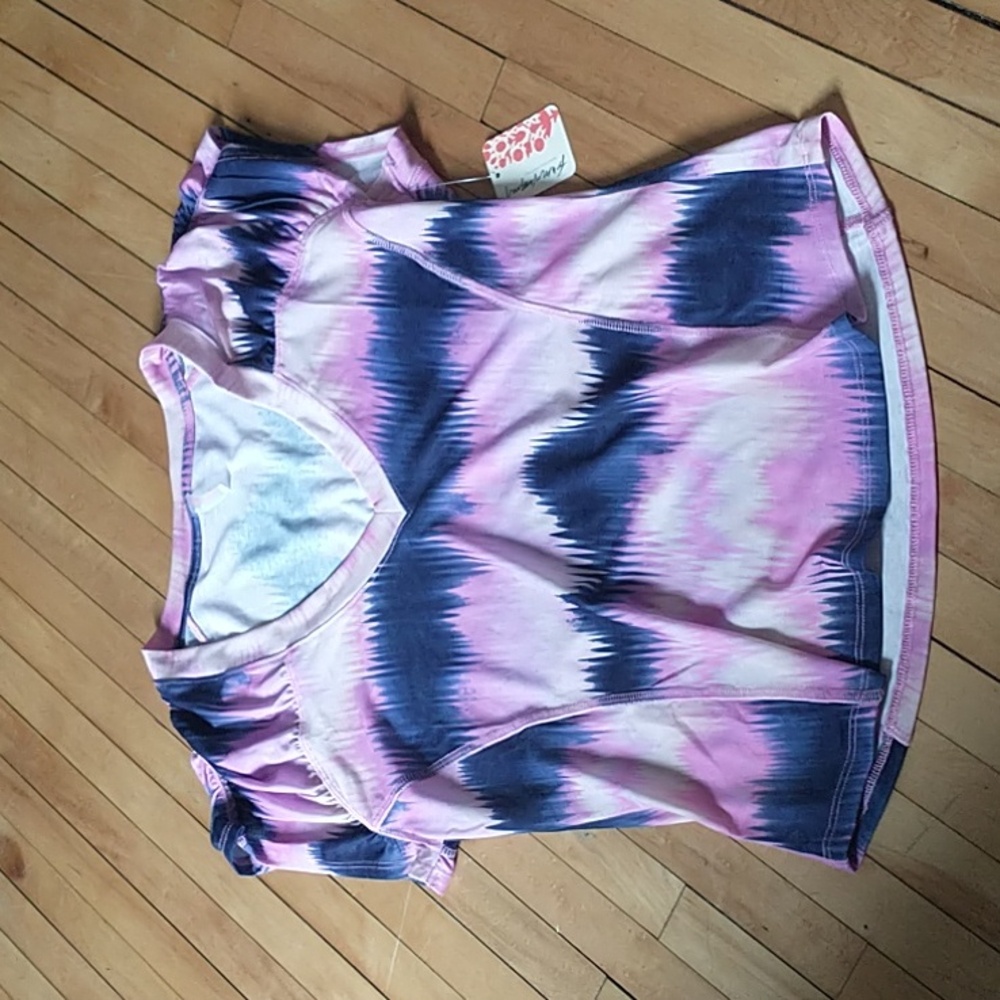 Free People Movement True North Tee Heatwave Magenta Pink Size M